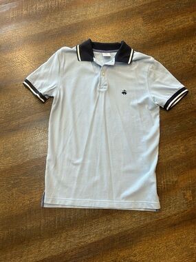 Brooks Brothers Light Blue Polo with Navy Trim
